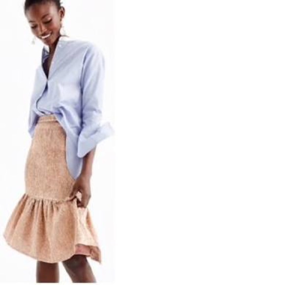 NWT J. Crew Metallic Rose Gold Skirt - Picture 2 of 6